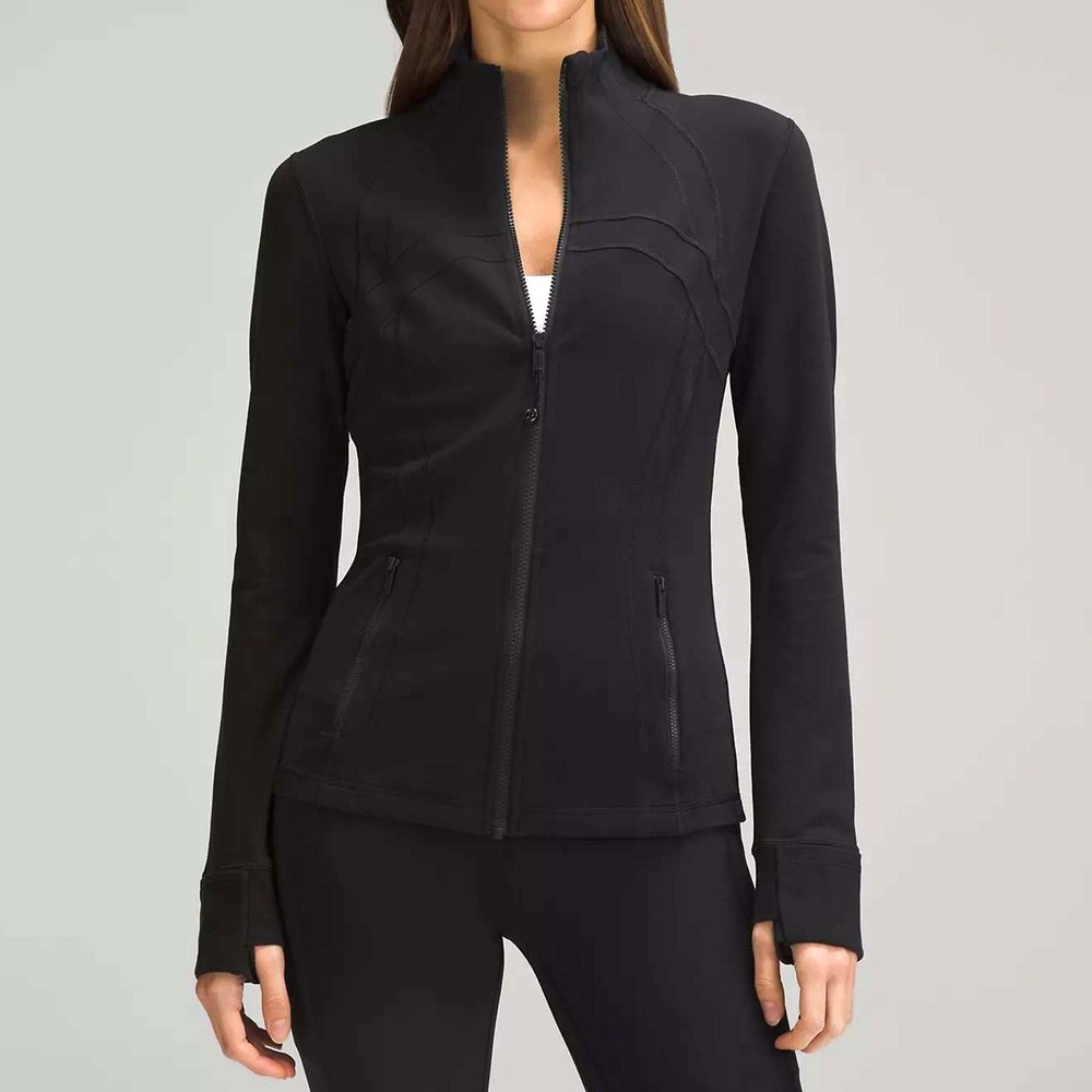 Lululemon Womens Define Jacket 6 Black Luon Full Zip Athletic Yoga Running w/Bag